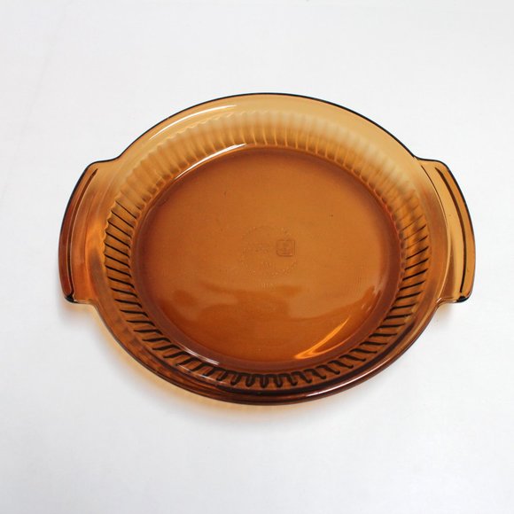 Anchor Hocking Brown USA Oven Proof 9 Inch Standard Pie Plate Holds .75 QT - Picture 4 of 11